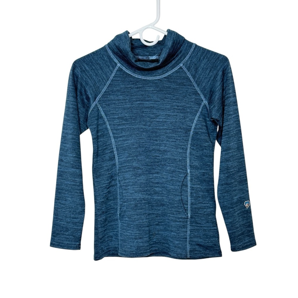 Kuhl Sweater Girls Medium Lea‎ Pullover Long Sleeve High Neck Blue Medium 10
